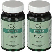 Produktbild von green line NUTRITHEKE Kupfer Kapseln 90 Stück glutenfrei laktosefrei ohne Gelatine und Zusatzstoffe