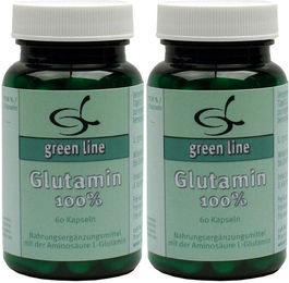 green line NUTRITHEKE L-Glutamin Kapseln vegan 120 Stück – Bild 1 von 2