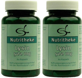 green line NUTRITHEKE L-Lysin 500 mg Kapseln glutenfrei laktosefrei ohne Gelatine – Bild 1 von 1