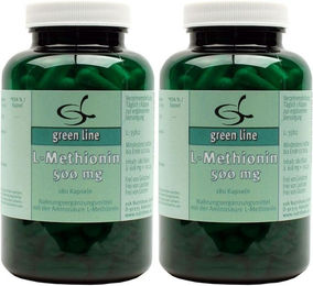 green line NUTRITHEKE L-Methionin 500 mg Kapseln 180 Stück glutenfrei laktosefrei ohne Gelatine – Bild 1 von 1