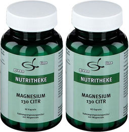 green line NUTRITHEKE Magnesium Citrat Kapseln für Sportler glutenfrei laktosefrei ohne Gelatine – Bild 1 von 1