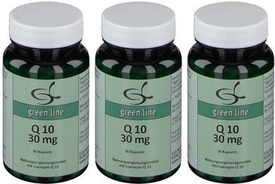green line NUTRITHEKE Q 10 mit Ubiquinon 30 mg vegetarische Kapseln 90 Stück – Bild 1 von 2