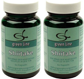 green line NUTRITHEKE Shiitake Kapseln 120 Stück glutenfrei laktosefrei ohne Gelatine und Zusatzstoffe – Bild 1 von 1