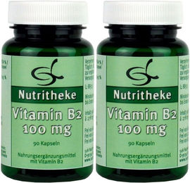 green line NUTRITHEKE Vitamin B2 100 mg Kapseln 180 Stück glutenfrei laktosefrei ohne Gelatine und Zusatzstoffe – Bild 1 von 1