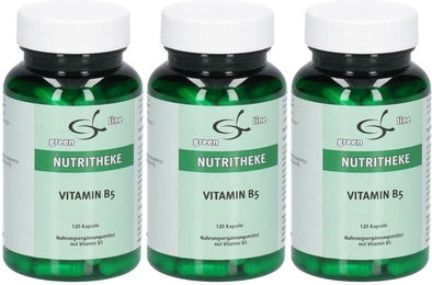 green line NUTRITHEKE Vitamin B7 Pantothensäure Kapseln 120 Stück glutenfrei laktosefrei ohne Gelatine – Bild 1 von 1
