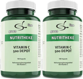 green line NUTRITHEKE Vitamin C 500 Depot Ascorbinsäure Kapseln 180 Stück – Bild 1 von 1