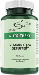green line NUTRITHEKE Vitamin C 500 gepuffert Calciumascorbat Kapseln 150 Stück – Bild 1 von 1