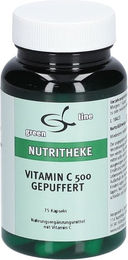 green line NUTRITHEKE Vitamin C 500 gepuffert Calciumascorbat Kapseln – Bild 1 von 2