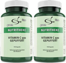 green line NUTRITHEKE Vitamin C 500 mg gepuffert Kapseln ohne Gelatine 300 Stück – Bild 1 von 1