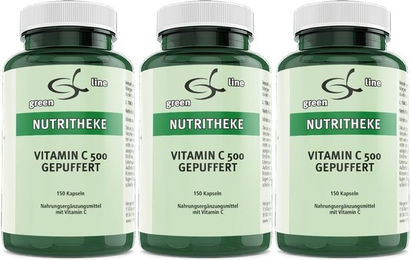 green line NUTRITHEKE Vitamin C 500 mg gepuffert Kapseln ohne Gelatine – Bild 1 von 1