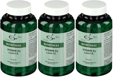 green line NUTRITHEKE Vitamin D3 1.000 I.E. Kapseln 180 Stück – Bild 1 von 1