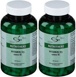 green line NUTRITHEKE Vitamin D3 2400 I.E. Kapseln 180 Stück glutenfrei laktosefrei ohne Gelatine und Zusatzstoffe – Bild 1 von 1