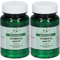 Produktbild von green line NUTRITHEKE Vitamin D3 4000 I.E. Kapseln 180 Stück laktosefrei und glutenfrei