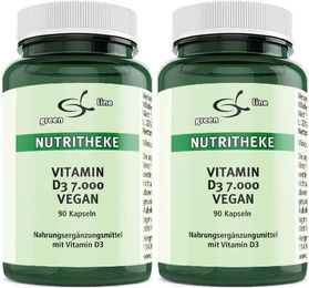 green line NUTRITHEKE Vitamin D3 7000 IE Kapseln vegan 180 Stück – Bild 1 von 1