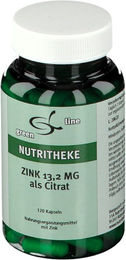 green line NUTRITHEKE Zink Citrat 13,2 mg Kapseln 120 Stück – Bild 1 von 2