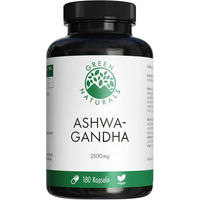 Produktbild von Green Naturals Ashwagandha 2500 mg hochdosiert vegan 180 Kapseln