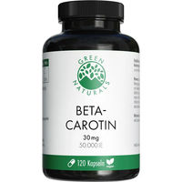 Produktbild von GREEN NATURALS Beta-Carotin Vitamin A Kapseln vegan 120 Stück