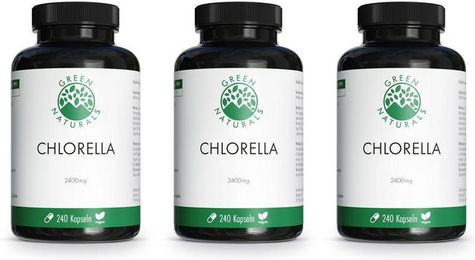 GREEN NATURALS Chlorella Kapseln vegan glutenfrei ohne Zusatzstoffe – Bild 1 von 2