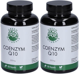 GREEN NATURALS Coenzym Q10 Ubiquinon 250 mg Kapseln vegan ohne Zusatzstoffe 180 Stück – Bild 1 von 1