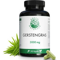 Produktbild von Green Naturals Gerstengras 3000 mg Kapseln vegan ohne Zusatzstoffe 240 Stück