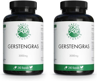 GREEN NATURALS Gerstengras 3000 mg Kapseln vegan ohne Zusatzstoffe – Bild 1 von 3