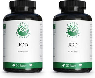 GREEN NATURALS Jod aus Bio-Kelp 200 µg hochdosiert vegan Kapseln – Bild 1 von 1