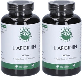 GREEN NATURALS L-Arginin Kapseln vegan 180 Stück – Bild 1 von 1