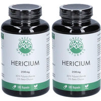 Produktbild von GREEN NATURALS Lions Mane Hericium 2100mg Kapseln vegan glutenfrei laktosefrei 360 Stück