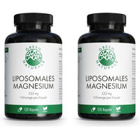 Produktbild von GREEN NATURALS Magnesium Citrat Kapseln vegan für Sportler und Senioren