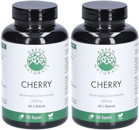 Green Naturals Montmorency Sauerkirsche 2100 mg Kapseln vegan 180 Stück – Bild 1 von 1