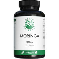 Produktbild von Green Naturals Moringa 1950 mg Kapseln vegan glutenfrei ohne Zusatzstoffe 180 Stück