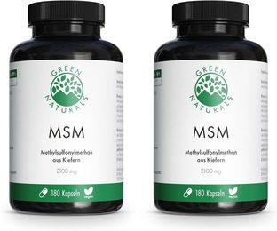GREEN NATURALS MSM 2100 mg vegan hochdosiert Kapseln 180 Stück – Bild 1 von 1