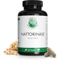 Produktbild von Green Naturals Nattokinase 100 mg Kapseln vegan ohne Zusatzstoffe 365 Stück