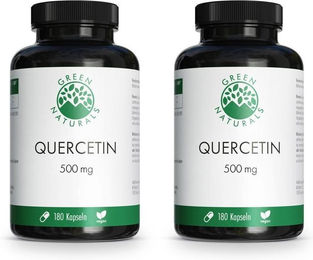 GREEN NATURALS Quercetin 500 mg Kapseln vegan ohne Zusatzstoffe 180 Stück – Bild 1 von 4