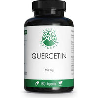Produktbild von Green Naturals Quercetin 500 mg Kapseln vegan ohne Zusatzstoffe 180 Stück