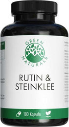 GREEN NATURALS Rutin & Steinklee 500 mg vegan Kapseln 180 Stück – Bild 1 von 2