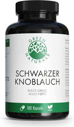 Green Naturals Schwarzer Knoblauch 750 mg Kapseln vegan ohne Zusatzstoffe 180 Stück – Bild 1 von 3