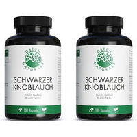 Produktbild von GREEN NATURALS Schwarzer Knoblauch vegan 180 Kapseln