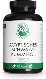 GREEN NATURALS Schwarzkümmelöl Kapseln vegan 180 Stück – Bild 1 von 2