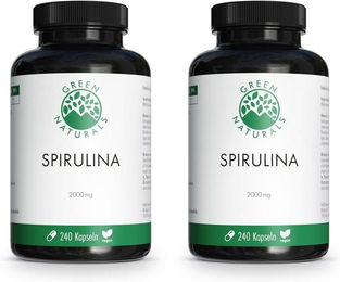Green Naturals Spirulina 2000 mg Kapseln vegan 240 Stück – Bild 1 von 2