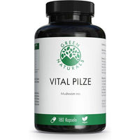 Produktbild von GREEN NATURALS Vital Pilze Cordyceps Reishi Kräuter-Komplex vegan Kapseln 180 Stück