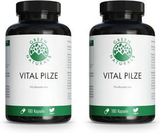 GREEN NATURALS Vital Pilze Kräuter-Komplex vegan Kapseln 360 Stück – Bild 1 von 1