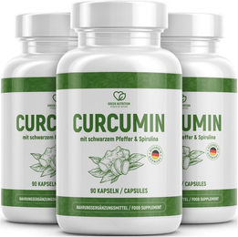 Green Nutrition Kurkuma Curcumin Kapseln mit standardisiertem Extrakt vegan und ohne Zusatzstoffe – Bild 1 von 1