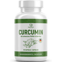 Produktbild von Green Nutrition Kurkuma Kapseln mit standardisiertem Extrakt vegan und ohne Zusatzstoffe
