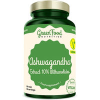Produktbild von GreenFood Nutrition Ashwagandha Extrakt 10 % Withanolides Kapseln vegan
