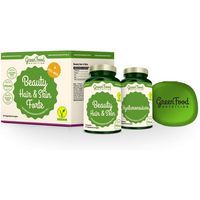 Produktbild von GreenFood Nutrition Beauty Hair & Skin Forte Beauty-Kollagen-Kombi Kapseln vegan glutenfrei laktosefrei 60 Stück