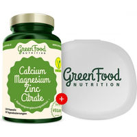 Produktbild von GreenFood Nutrition Calcium Magnesium Zink Mineralstoff-Komplex Kapseln 90 Stück