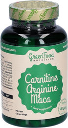 GreenFood Nutrition Carnitin Arginin Maca Vegan 90 Kapseln – Bild 1 von 2