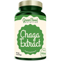 Produktbild von GreenFood Nutrition Chaga Extrakt Kapseln vegan ohne Gelatine