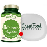 Produktbild von GreenFood Nutrition Methionin + Cysteine Kapseln ohne Gelatine 90 Stück